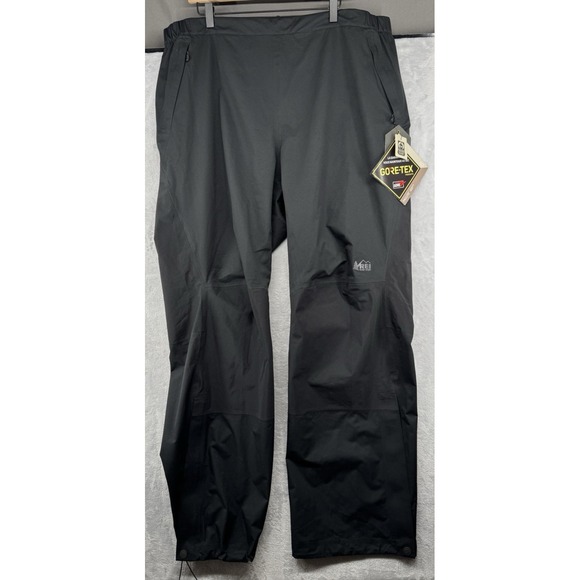 REI Co-Op XeroDry GTX Gore-Tex Black Pants Waterproof Men's Size 2XL XXL NWT - Picture 1 of 6
